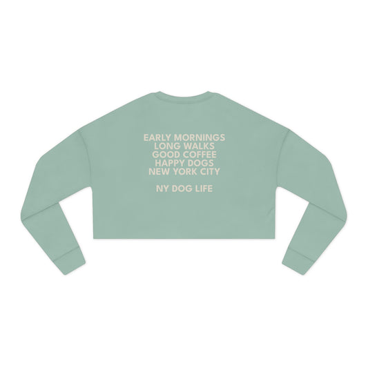 Early Mornings, Long Walks Cropped Sweatshirt