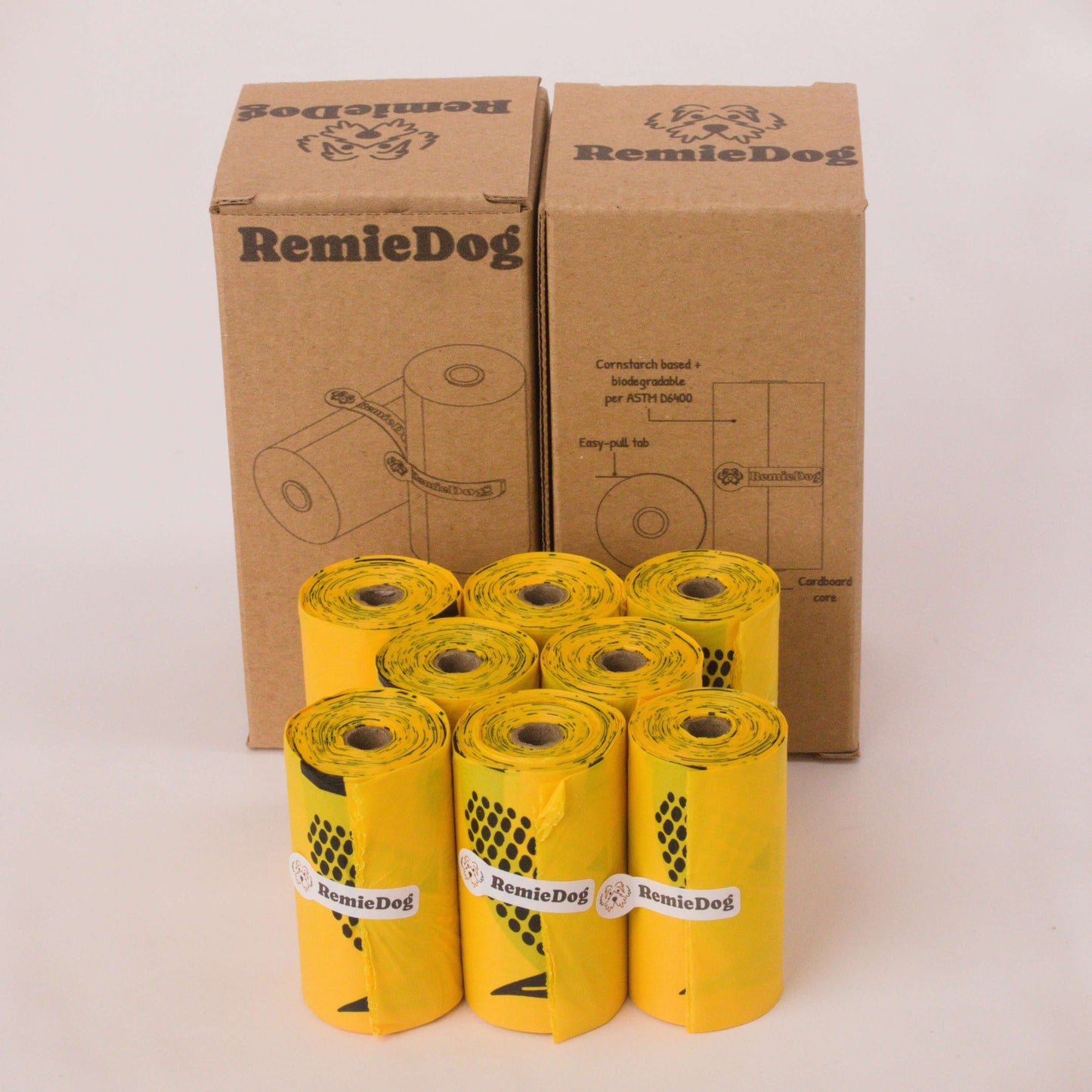 Compostable One-by-One Poop Bags – 8 Rolls