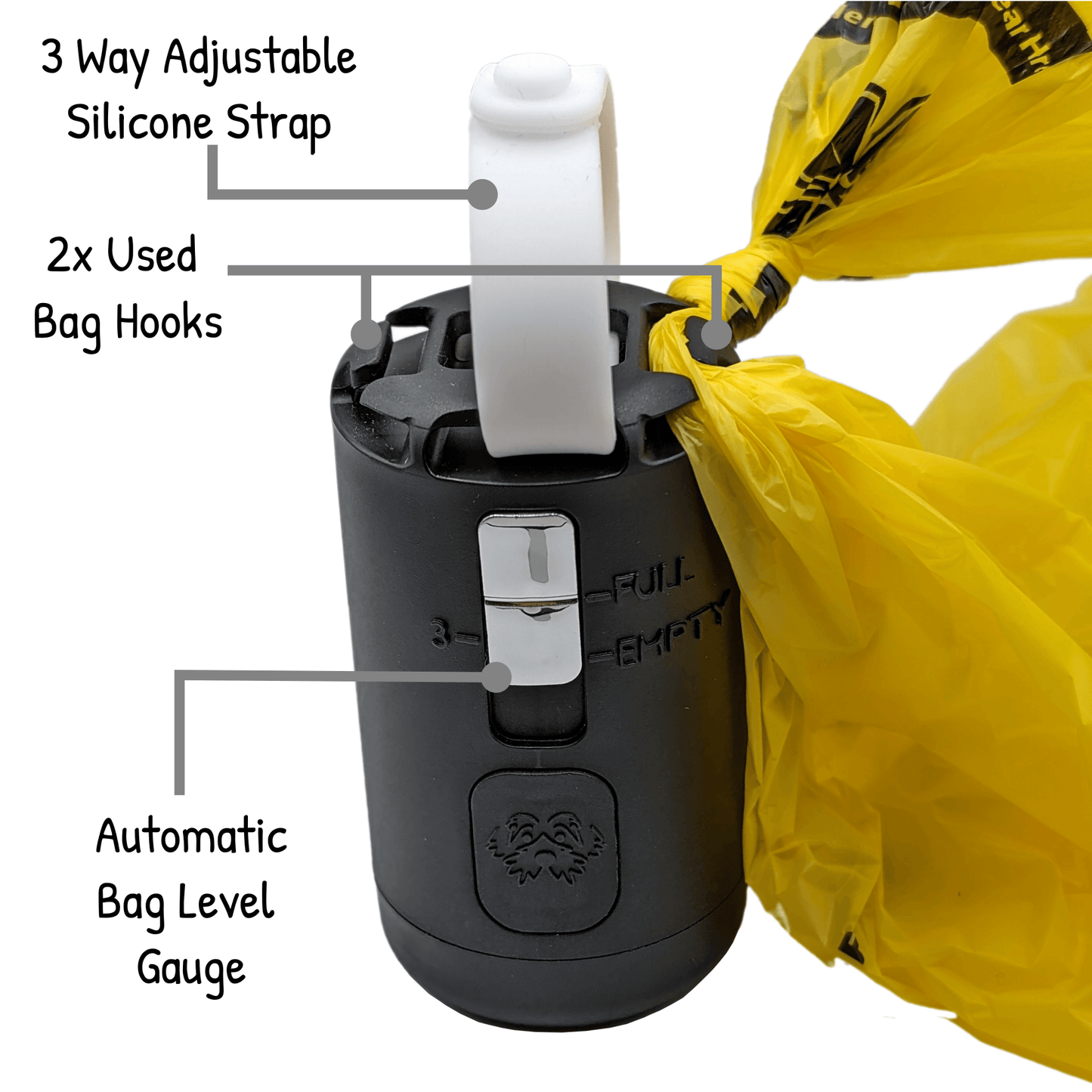 Dog Poop Bag Dispenser + One-by-One Compostable Bags Bundle