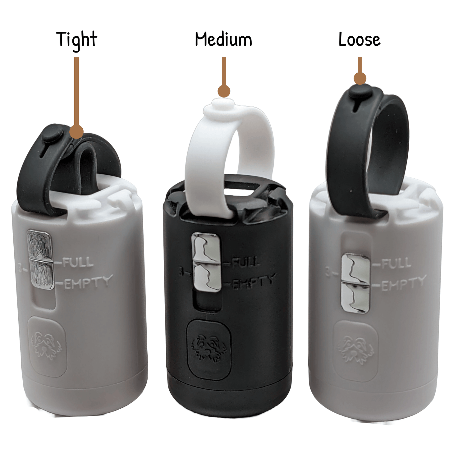 Dog Poop Bag Dispenser + One-by-One Compostable Bags Bundle