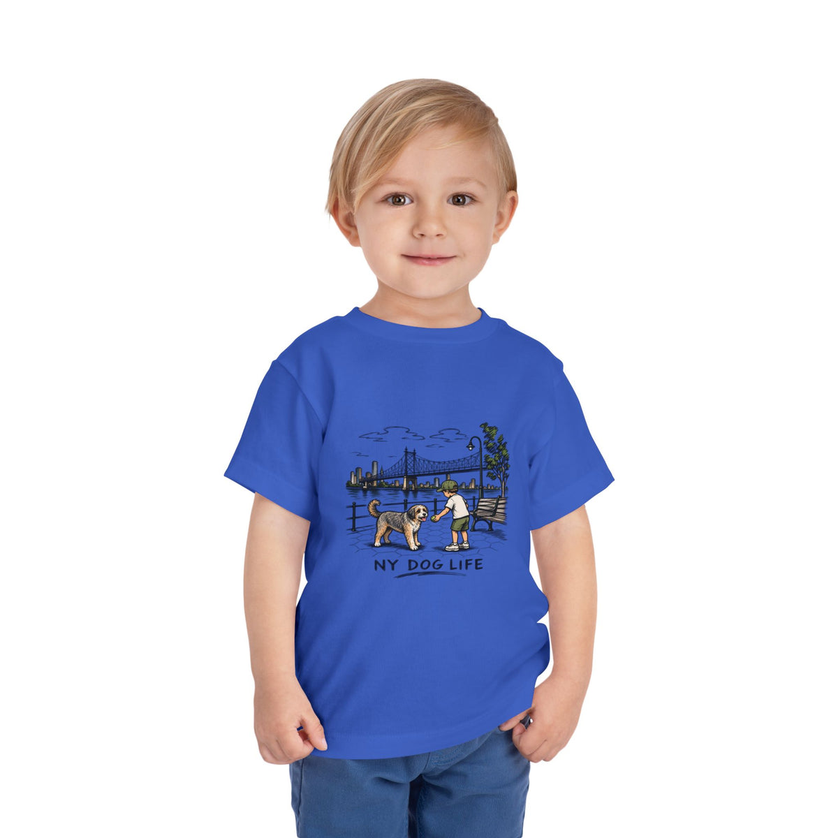 Toddler Tee — NY Dog Life Skyline Graphic