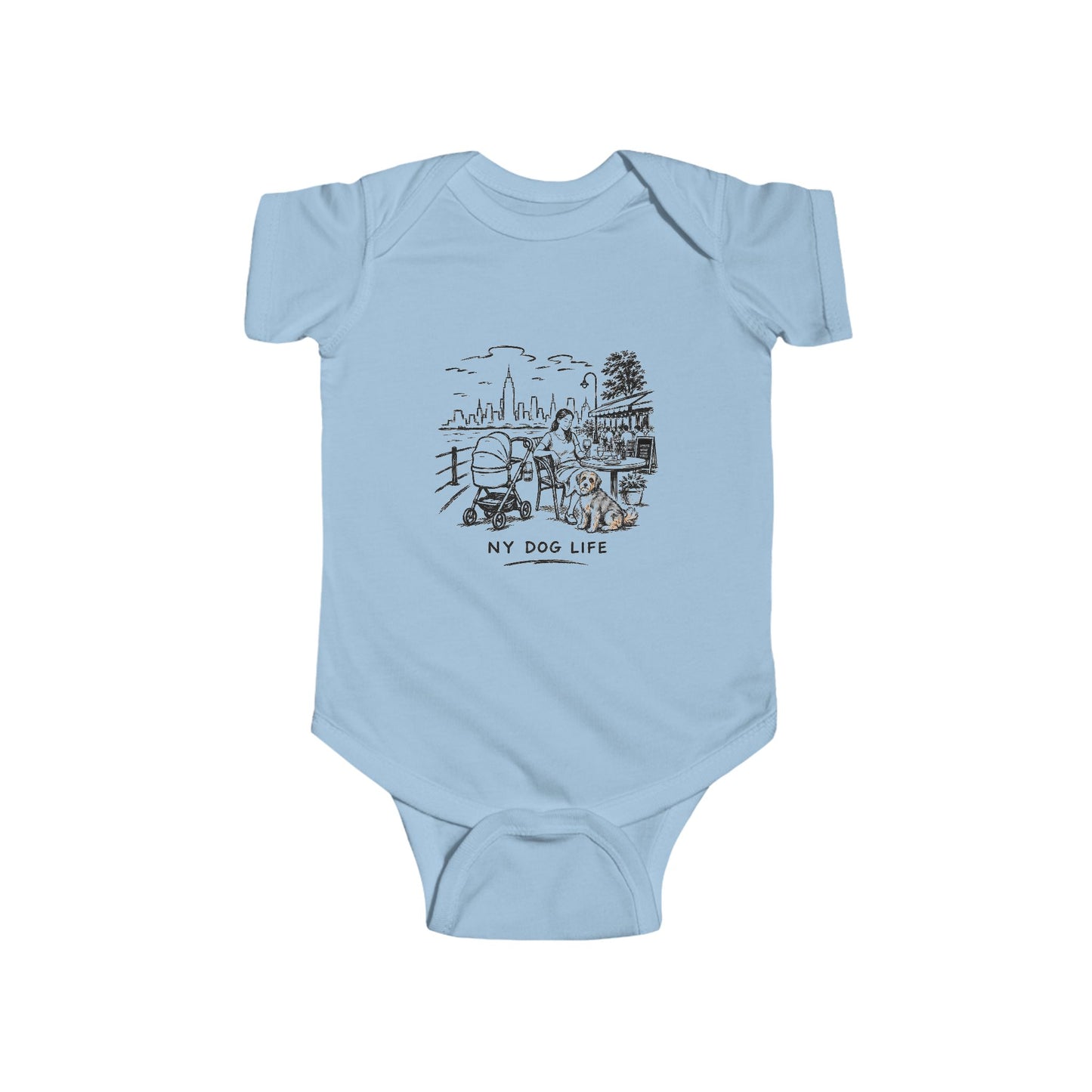 Infant Bodysuit NY Dog Life Graphic