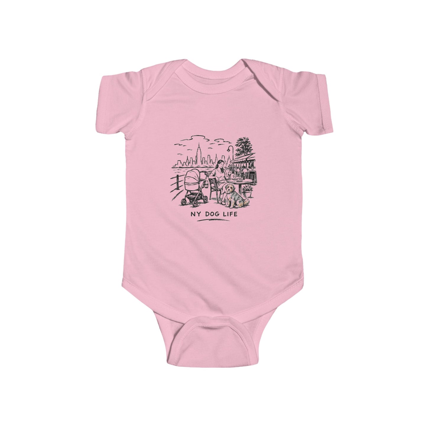 Infant Bodysuit NY Dog Life Graphic