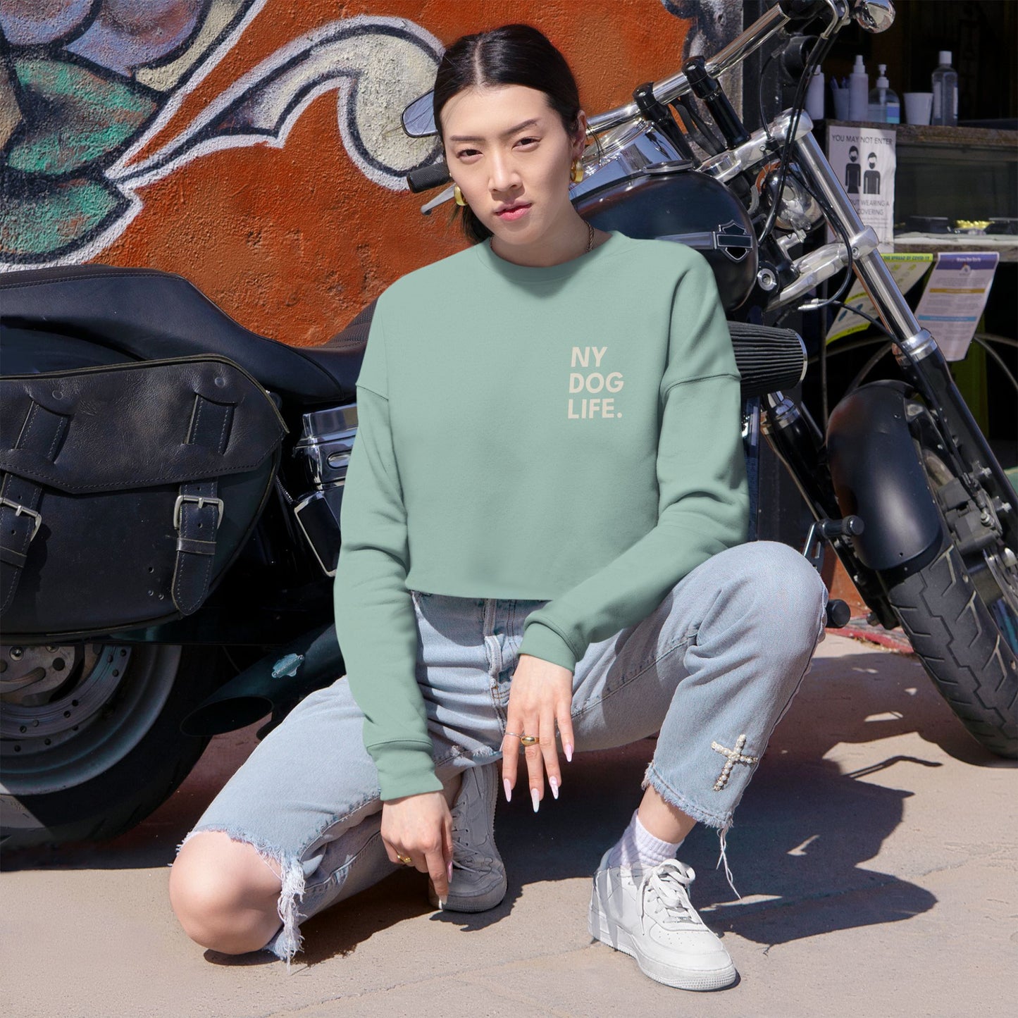Early Mornings, Long Walks Cropped Sweatshirt