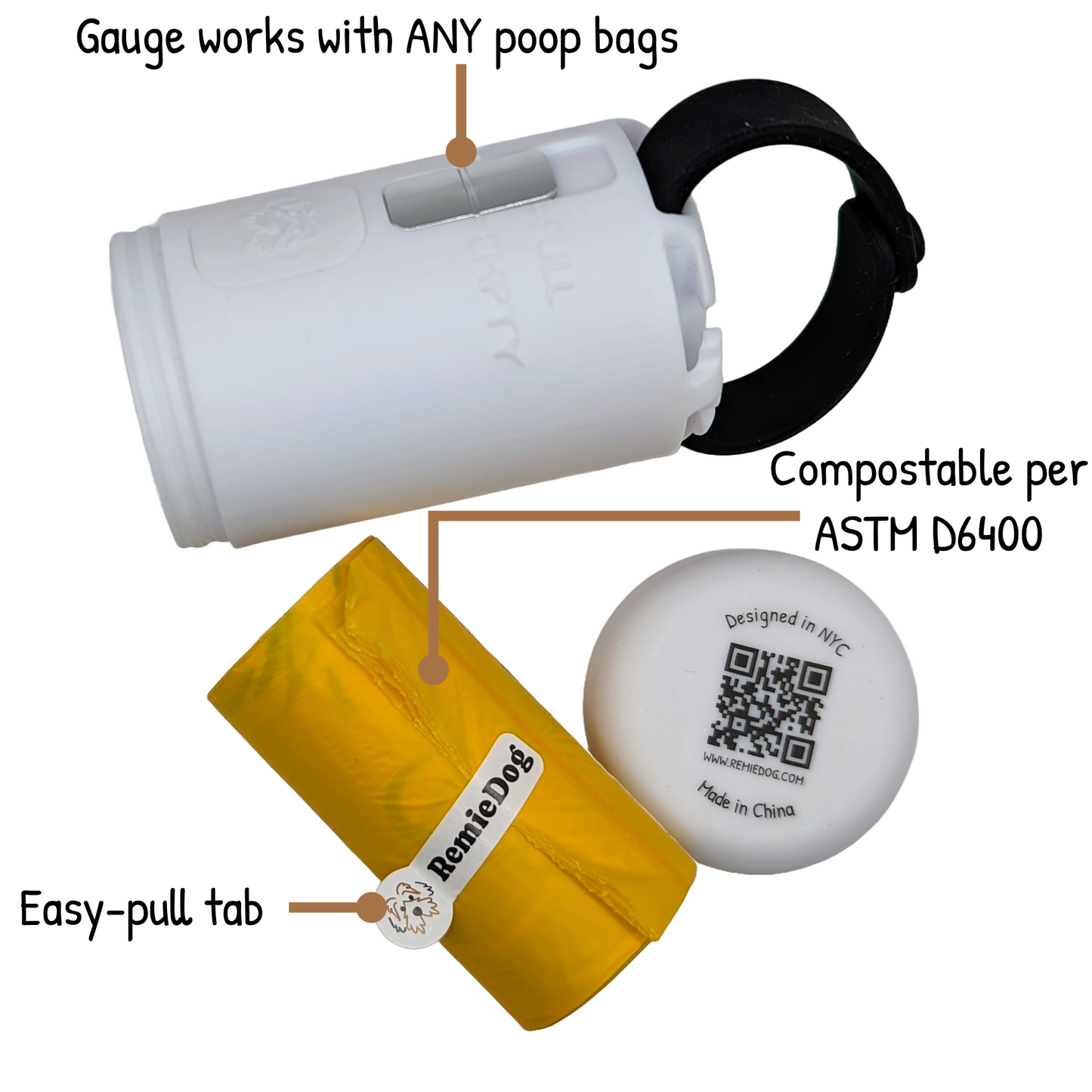 Bundle - Single Pull Poop Bags + Metro